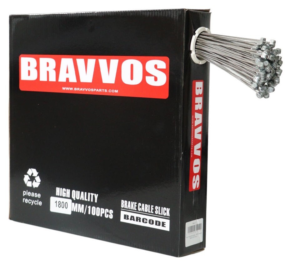 Трос тормозной нерж. 1800х1.5мм BRAVVOS 100 шт.