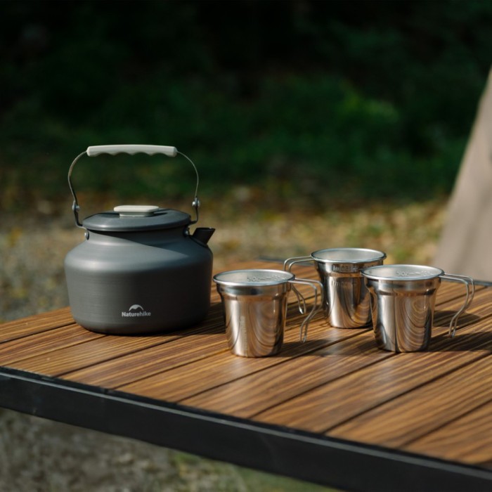 Кемпінговий чайник Naturehike CNK2450CF030 1,4 л, алюміній, укр, укр