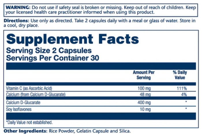 Calcium D-Glucarate 400mg - 60 caps