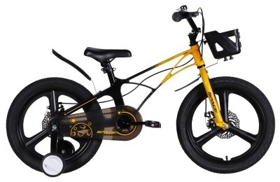 Велосипед уцененный MG 18" SPACE KID ANDROMEDA DD рама-10" желто-черный 2026