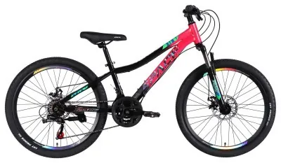 Велосипед уцінений ST 24" SPACE AURORA DD FR рама-12" рожево-чорний 2026