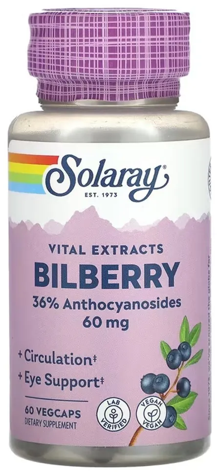 Bilberry Berry Extract 60mg - 60 vcaps (DSN_2023-10-7016)