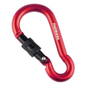 Munkees 3249 карабин Pear with Screw Lock 8 mm x 80 mm red