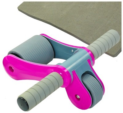 Ролик для пресса Abdominal wheel SP-Sport FI-5950 (пластик, металл, 33х25х11см), розовый