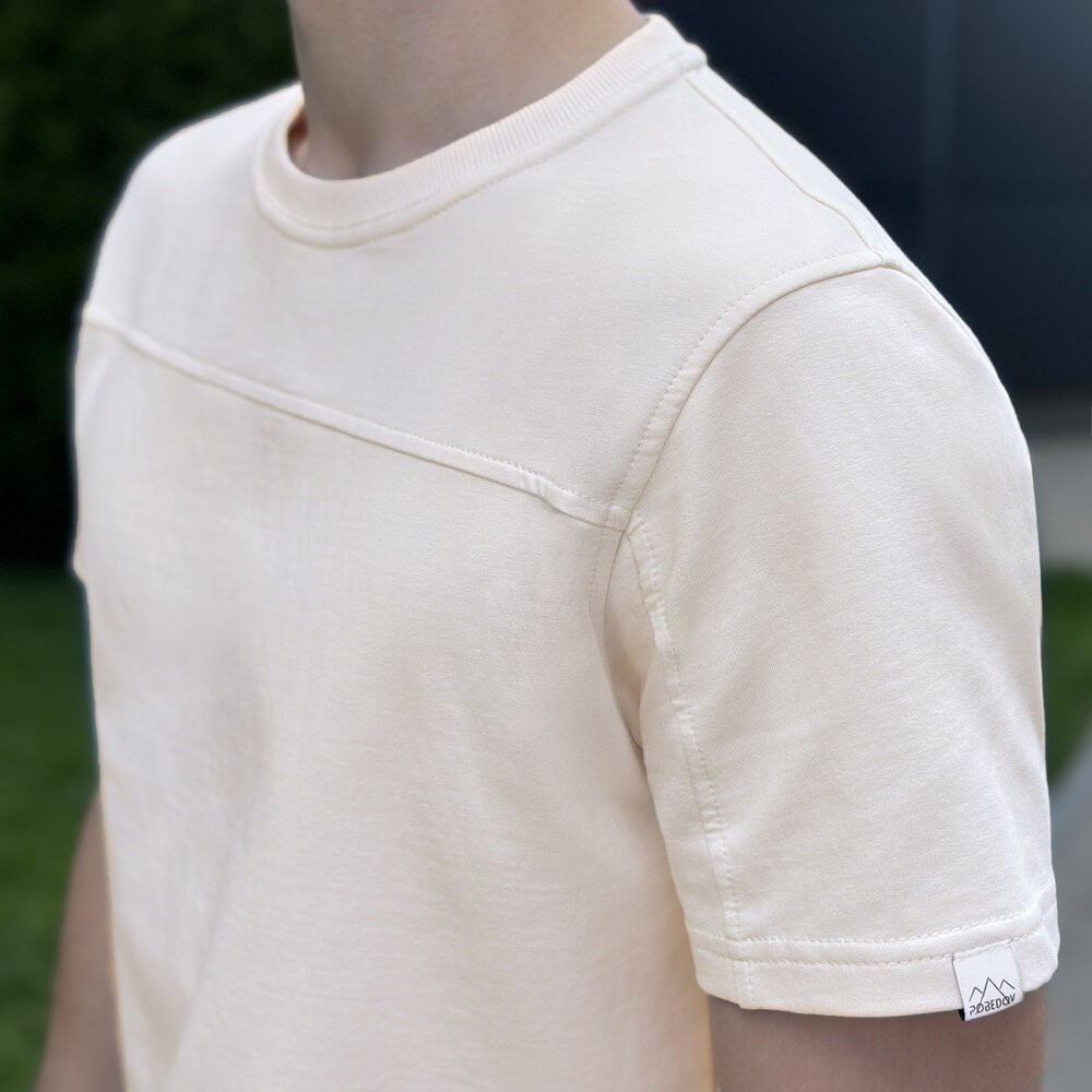 Літній комлект для чоловіків світлий бежевий шорти та футболка Pobedov Barel, укр, укр