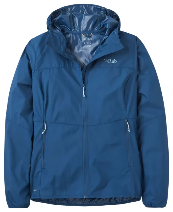Вітровка жіноча Rab Windgather Hoody Wmns, Tempest Blue