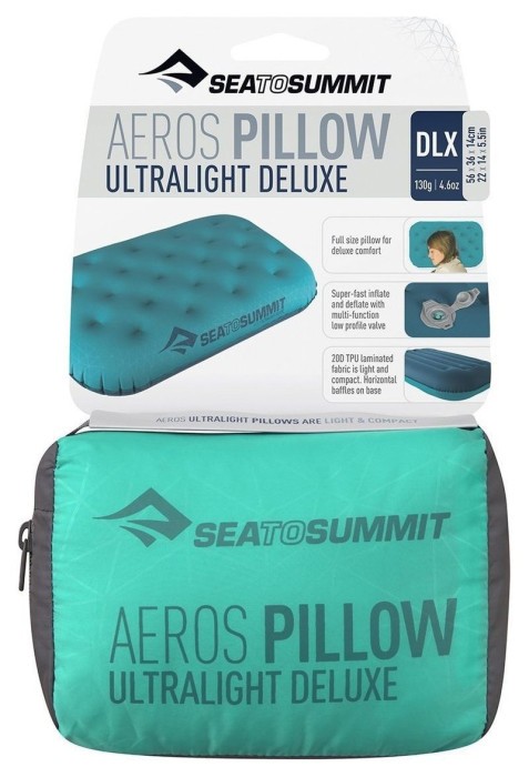 Подушка надувная Sea to Summit Aeros Ultralight Pillow Deluxe, 14х56х36см, Grey