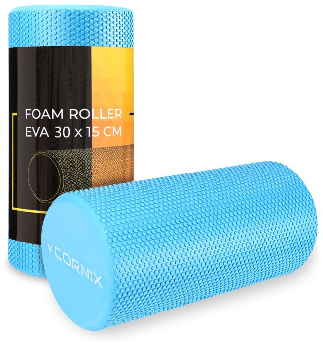 Масажний ролик Cornix EVA+ 30 x 15 см (валик, роллер) XR-0301 Blue