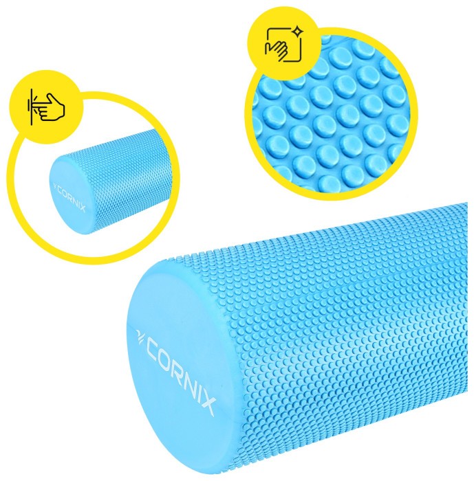 Масажний ролик Cornix EVA+ 30 x 15 см (валик, роллер) XR-0301 Blue