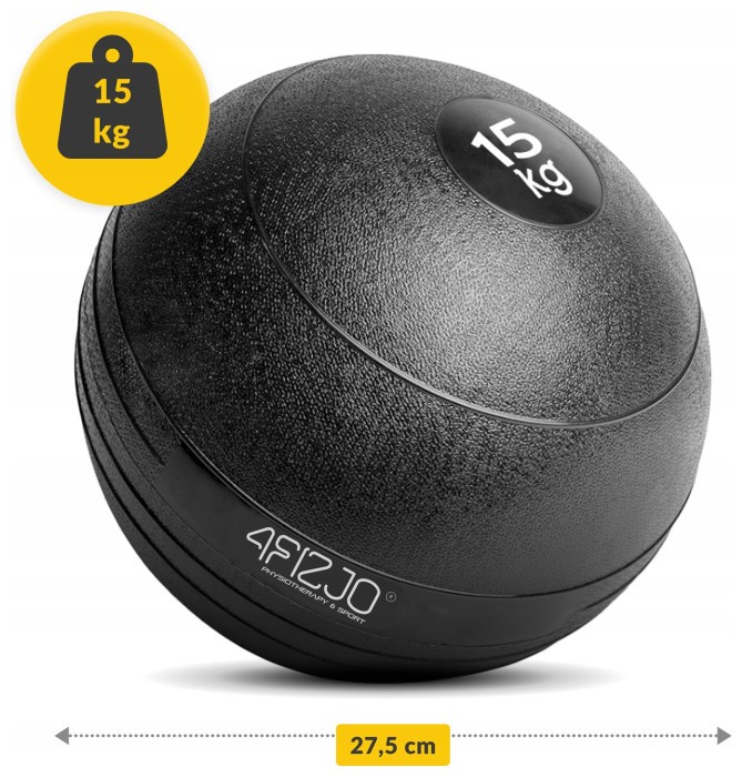 Слембол (медичний м'яч) для кросфіту 4FIZJO Slam Ball 15 кг Black (P-5907739315458)
