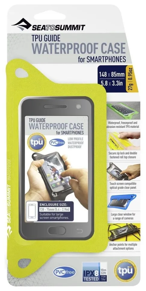Гермочехол для телефону TPU Guide W/P Case for Smartphones Lime, 13 х 7 см від Sea to Summit (SHM_STS ACTPUSMARTPHLI)