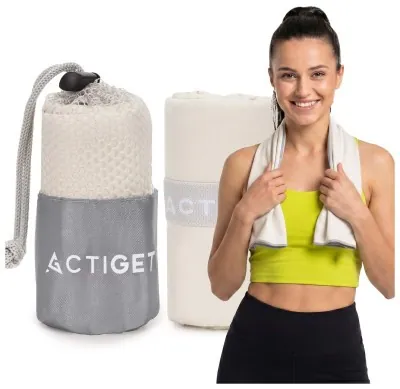 Рушник спортивний Actiget 80 x 40 см з мікрофібри ACT0186 Biege