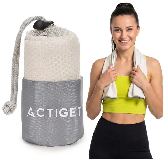 Рушник спортивний Actiget 80 x 40 см з мікрофібри ACT0186 Biege