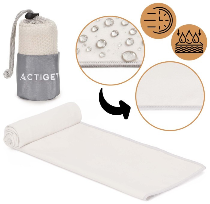 Рушник спортивний Actiget 80 x 40 см з мікрофібри ACT0186 Biege