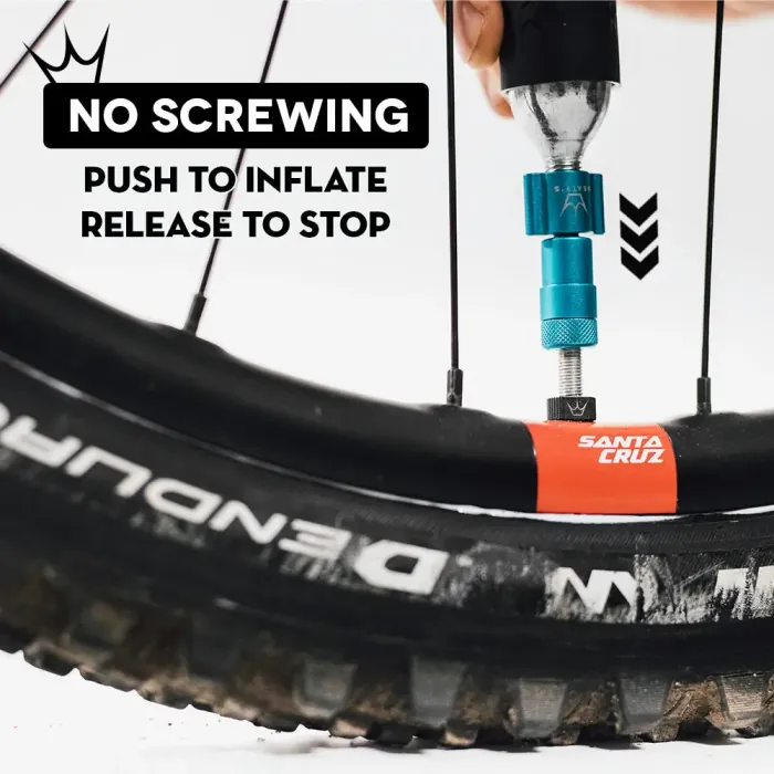 Адаптер картріджа-балона Peaty's Holeshot CO2 Tyre Inflator Head, Bourbon