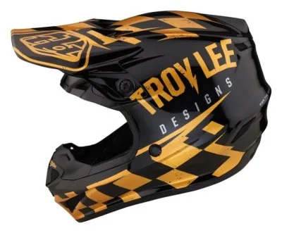 Мотошолом TLD SE4 POLYACRYLITE HELMET RACE SHOP [BLACK/GOLD] L