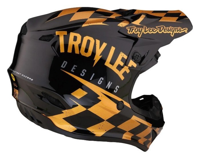Мотошолом TLD SE4 POLYACRYLITE HELMET RACE SHOP [BLACK/GOLD] L