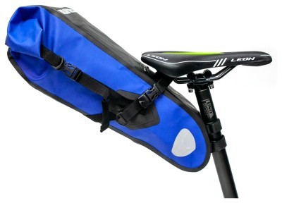 Велосумка &quot;байкпакінг&quot; під сідло 62x14x14cm чорно-синій BRAVVOS A2-402 водовідштовх. матеріал
