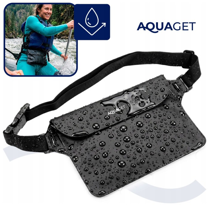 Сумка на пояс Aquaget водонепроникна IPX8 AQ0026 Black