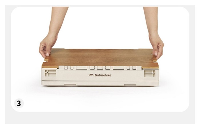 Складной контейнер Naturehike CNK2450XB020, 52 л, бежево-серый