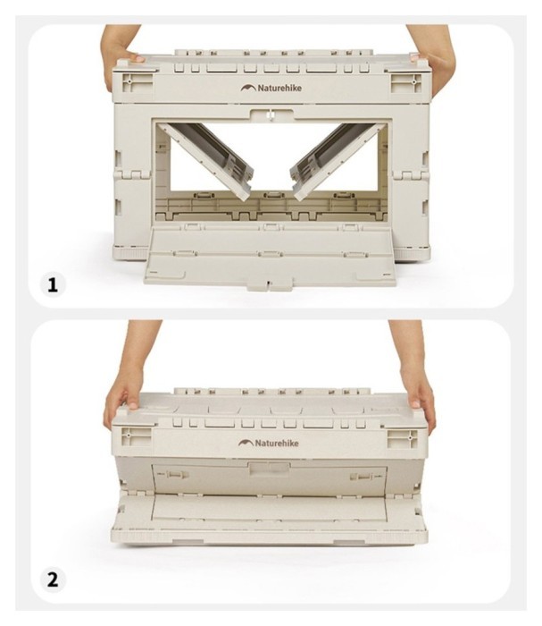 Складной контейнер Naturehike CNK2450XB020, 52 л, бежево-серый
