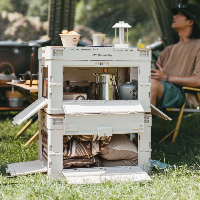 Складной контейнер Naturehike CNK2450XB020, 52 л, бежево-серый