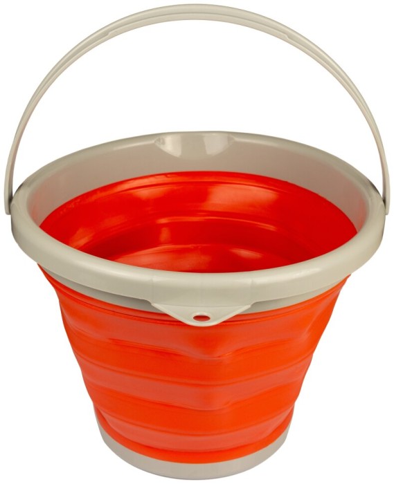 Ведро TRAMP складное силиконовое 10л, Оранжевое, Оранжевый