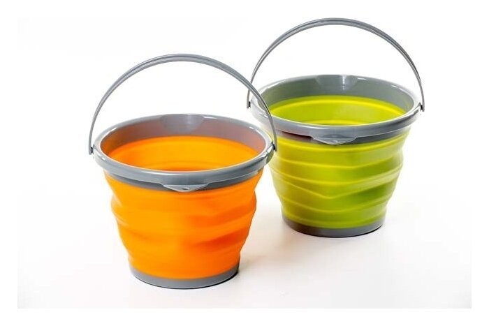 Ведро TRAMP складное силиконовое 10л, Оранжевое, Оранжевый