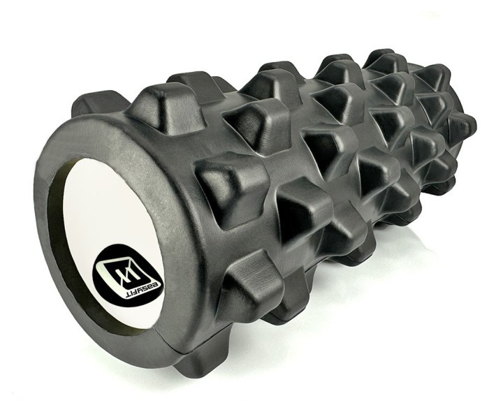 Масажний ролик EasyFit Grid Roller PRO 33 см Чорний