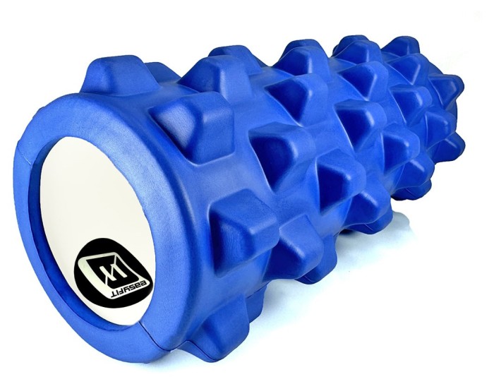 Масажний ролик EasyFit Grid Roller PRO 33 см Чорний, укр, укр