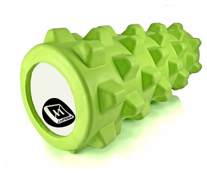 Масажний ролик EasyFit Grid Roller PRO 33 см Чорний, укр, укр