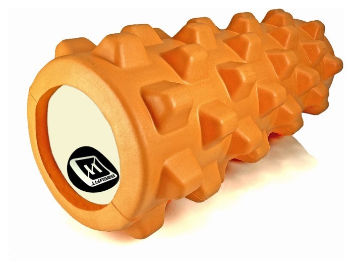 Масажний ролик EasyFit Grid Roller PRO 33 см Чорний, укр, укр