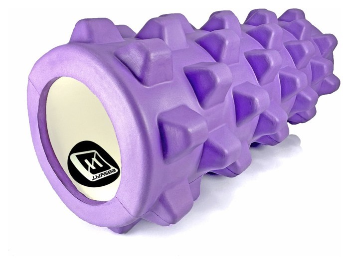 Масажний ролик EasyFit Grid Roller PRO 33 см Чорний, укр, укр