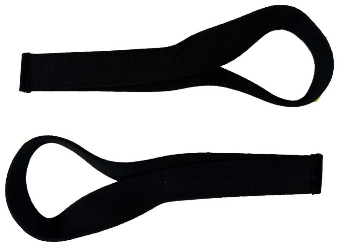 атлетические лямки EasyFit Delta Long для становой тяги черные