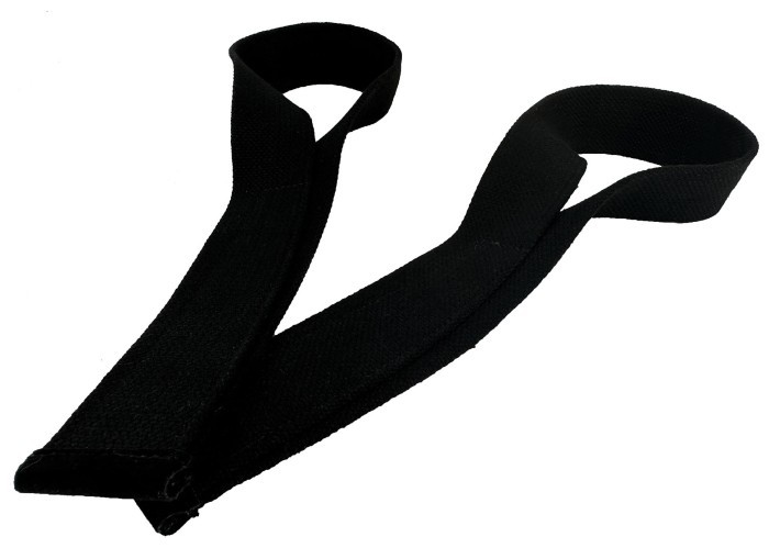 атлетические лямки EasyFit Delta Long для становой тяги черные