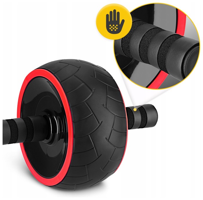 Ролик (гімнастичне колесо) для преса 4FIZJO Ab Wheel XL Black/Red (P-5907739312747)