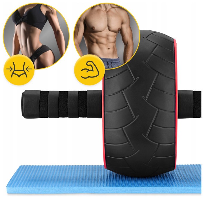 Ролик (гімнастичне колесо) для преса 4FIZJO Ab Wheel XL Black/Red (P-5907739312747)