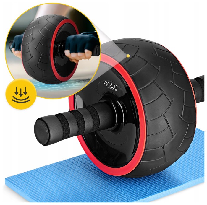 Ролик (гімнастичне колесо) для преса 4FIZJO Ab Wheel XL Black/Red (P-5907739312747)