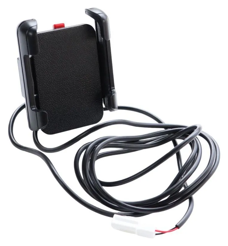 Тримач для смартфона універсальний" Пластик GP YL-09U чорний з зарядкою USB, з вологостійким кабелем 2000мм (HFS-023)