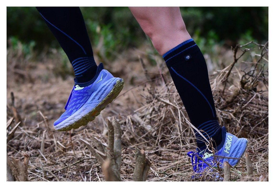 Водонепроникні шкарпетки Dexshell Longlite Socks 2.0, блакитні полоски, розмір XL (47-49), укр, укр