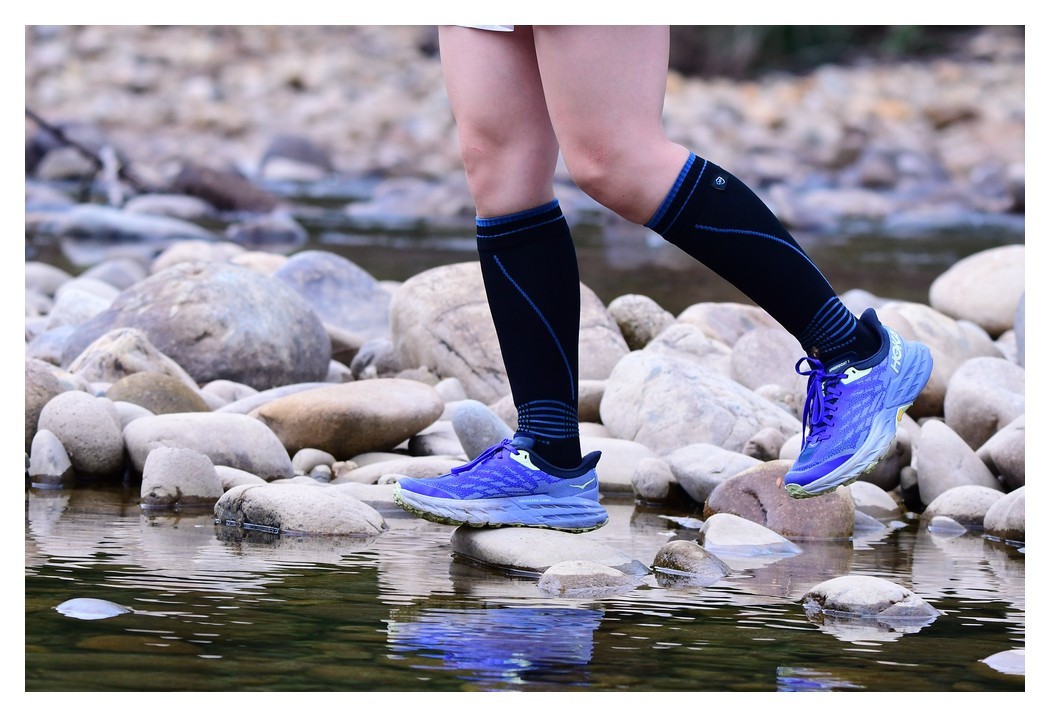 Водонепроникні шкарпетки Dexshell Longlite Socks 2.0, блакитні полоски, розмір XL (47-49), укр, укр