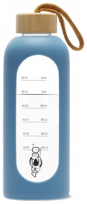 Бутылка для воды спортивная 4FIZJO 750 мл стеклянная Blue (P-5905973404181)