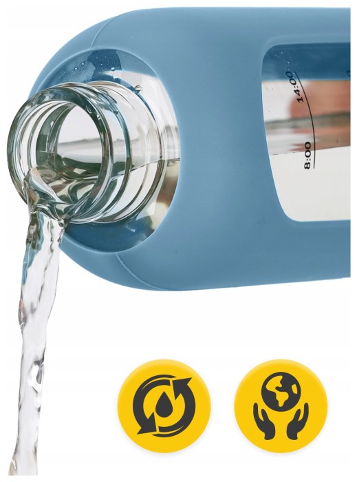 Бутылка для воды спортивная 4FIZJO 750 мл стеклянная Blue (P-5905973404181)