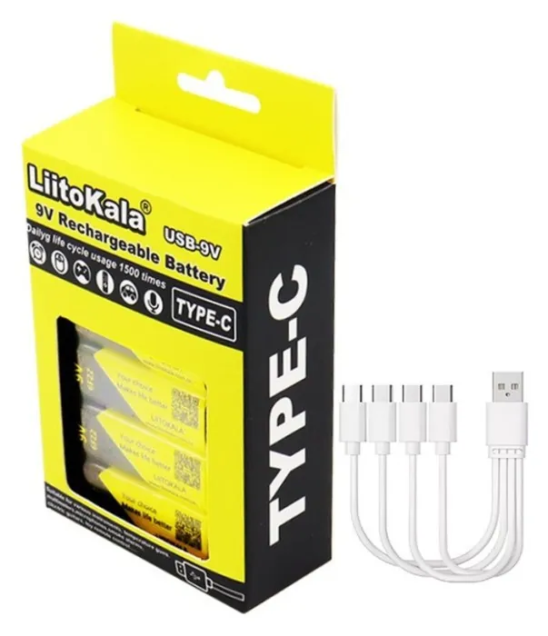 Аккумулятор LiitoKala Lii-USB-9V Type-C 1100mah