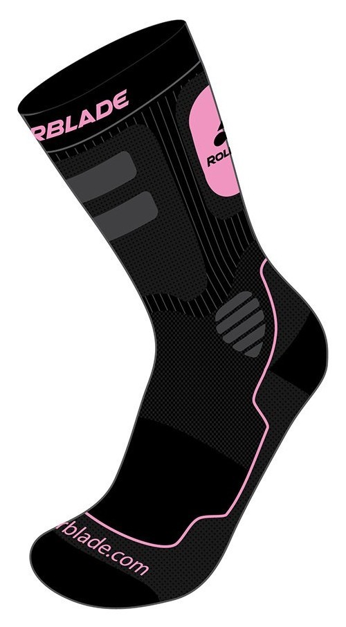 Шкарпетки для ролика женские Rollerblade HIGH PERFORMANCE W SOCKS L Nero/fuchsia (06A56100 9E3)