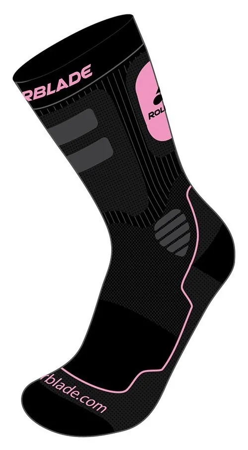 Носки для роликів жіночі Rollerblade HIGH PERFORMANCE W SOCKS L Nero/fuchsia (06A56100 9E3) (L fuchsia, nero)