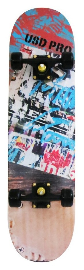 Cкейтборд USD PRO OFFCUTS 31.0″ Pink/black/multicolor (USB21J1S), укр, укр