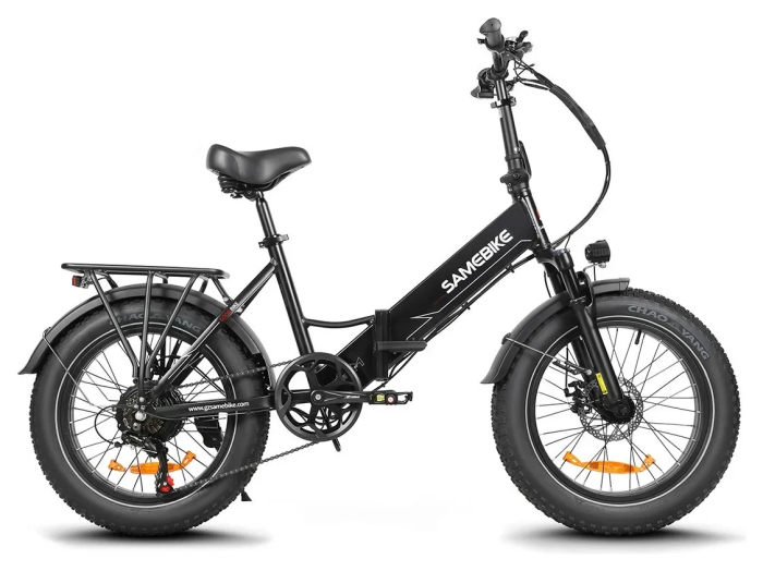 Электровелосипед Samebike LOTDM200-II (750 Вт, 13 А*ч, 48 В), колеса 20", с ручкой газа, черный