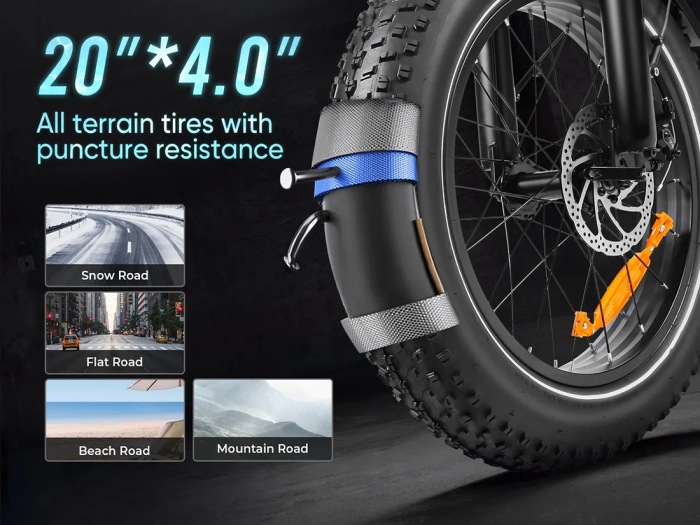 Электровелосипед Samebike LOTDM200-II (750 Вт, 13 А*ч, 48 В), колеса 20", с ручкой газа, черный