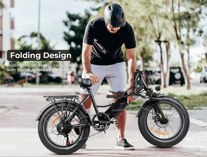 Электровелосипед Samebike LOTDM200-II (750 Вт, 13 А*ч, 48 В), колеса 20", с ручкой газа, черный